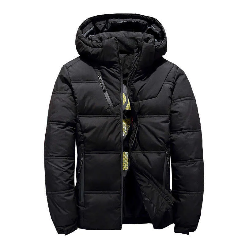 Heren down parkas hoogwaardige modemerk heren jas slanke dikke stevige kleur capuchon capuchon jassen casual jassen mannelijke g221010