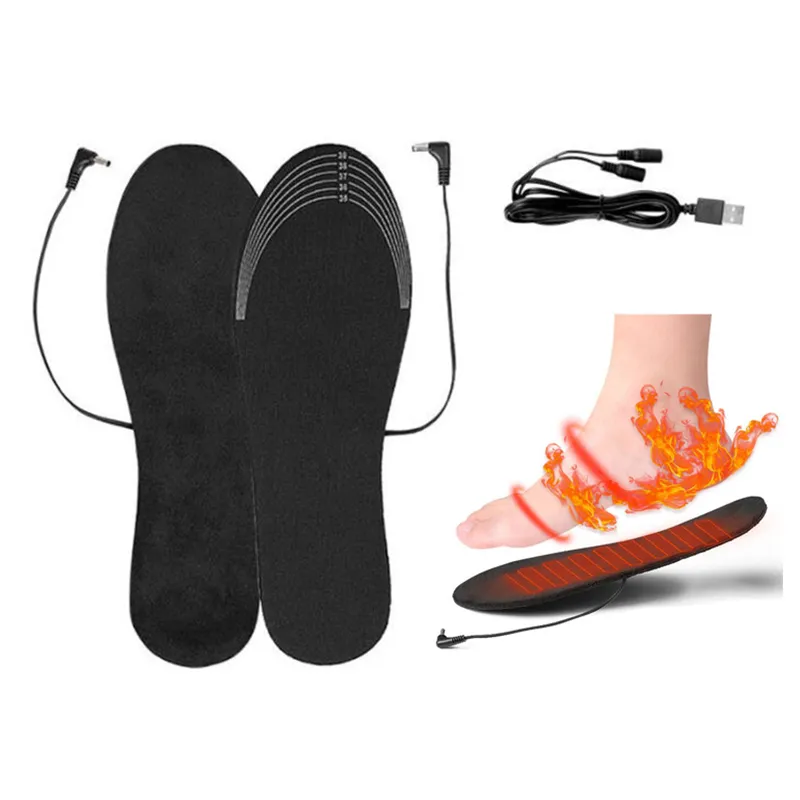 Зимние USB -подогревая обувь стельки Home Electric Foot Pagear Pad На открытые ноги теплые носки коврики