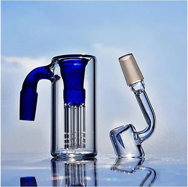 18mm Cam Kül Catcher Sigara Aksesuarları PERC Yağ Geri Kazanım Percolator Su Bongs 14mm Cam Ashcatcher Harmanlar için