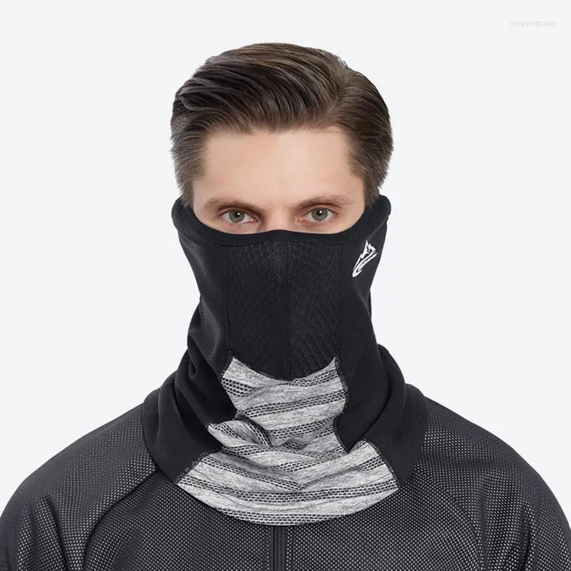 Bandanas Hommes Hiver Thermique Polaire Bandana Buff Cou Chaud Guêtre Sport Visage Cache-Oreille Demi-Masque Snowboard Ski Randonnée Cyclisme Écharpe