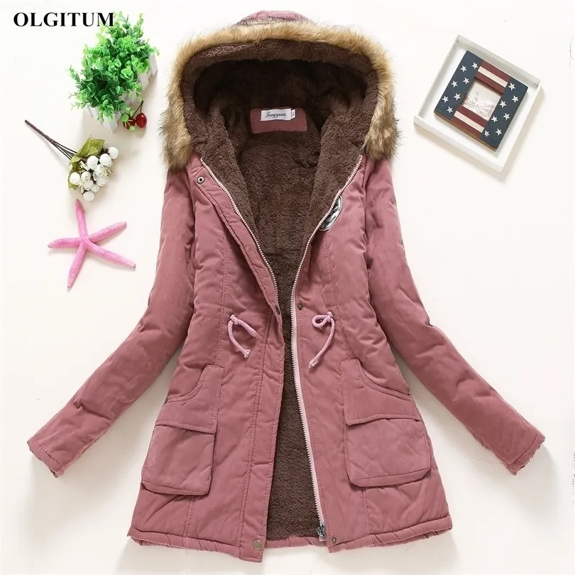 Womens Down Parkas Cappotto da donna invernale Womens Parka Capispalla casual Cappotto di pelliccia con cappuccio militare Piumini Cappotto invernale per donna CC001 221010