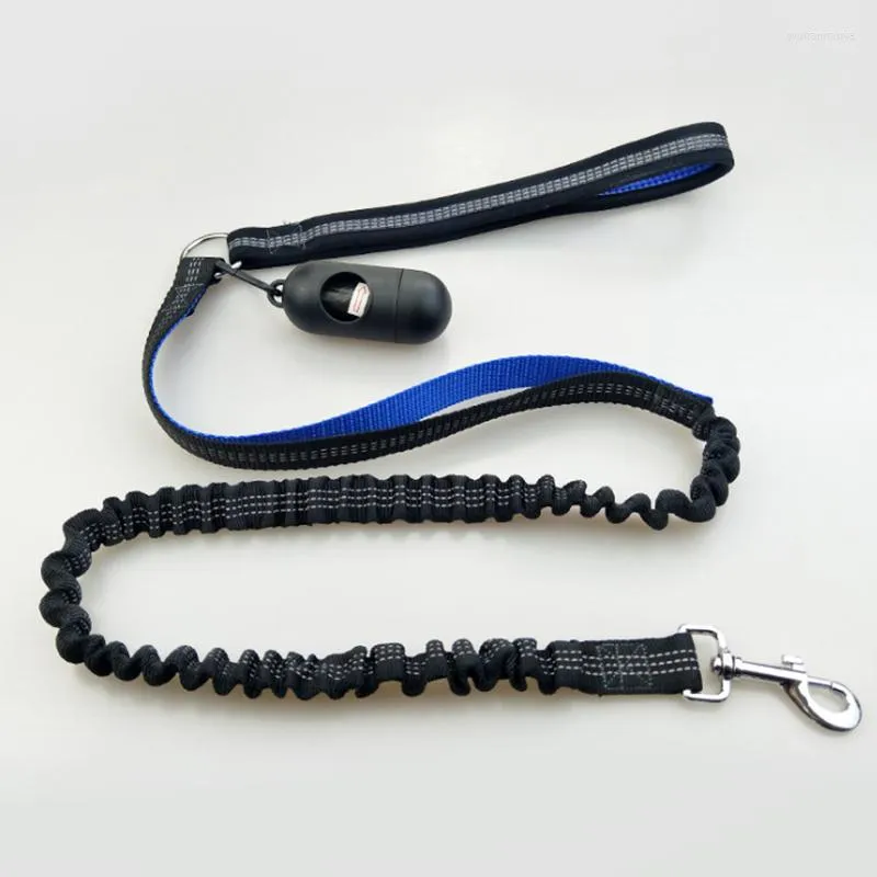 Dog Collars Pet Dogs Multi-function Running Reflective Pull Leash Traction Rope With Waste Bag Dispenser Nylon Material Basic Leashes