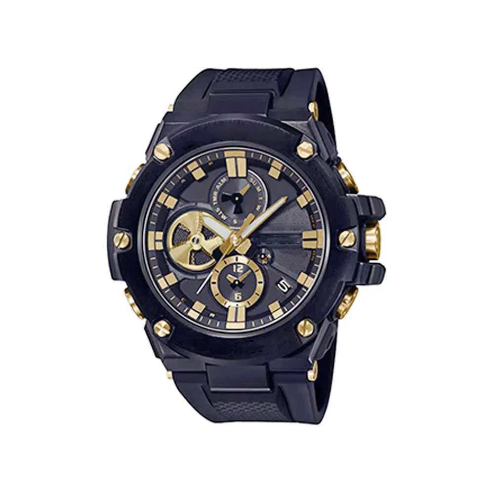 Watch Out Watch Sport Quartz Men's Watch عالية الجودة يمكن أن تعمل جميع الأيدي مع PU مع قرص كبير في العالم مقاوم للماء B100 Oak Watch