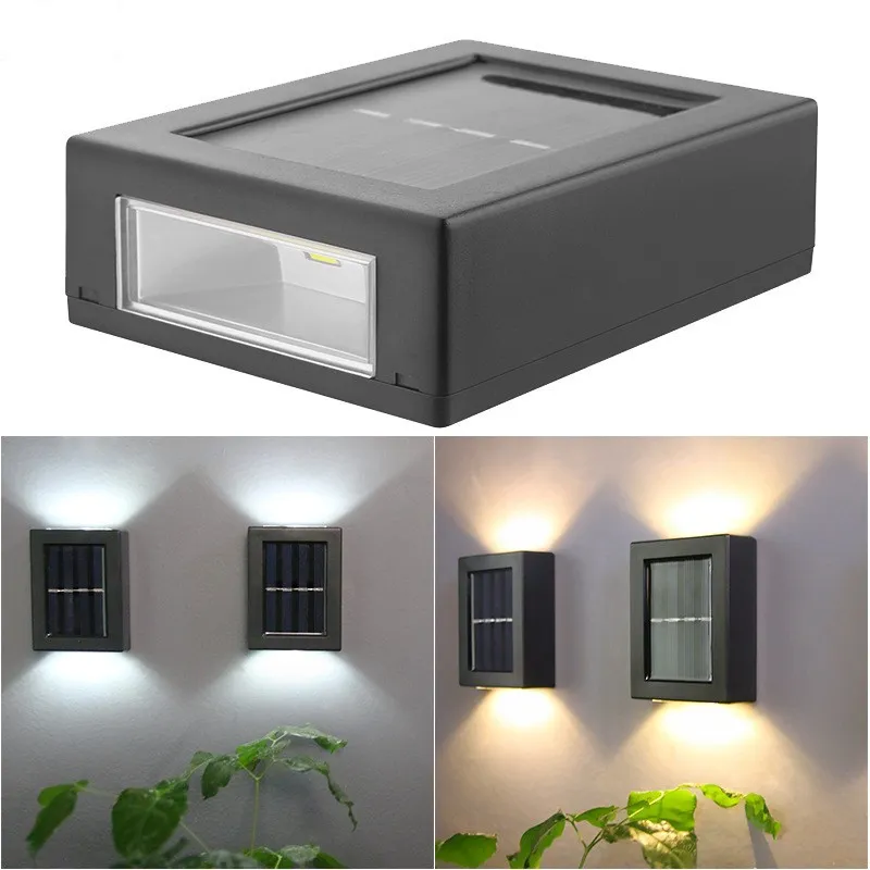 L￢mpada solar LED L￢mpada solar ao ar livre Light Up Up Down Stairs Garden Garden Decorative Street Lights