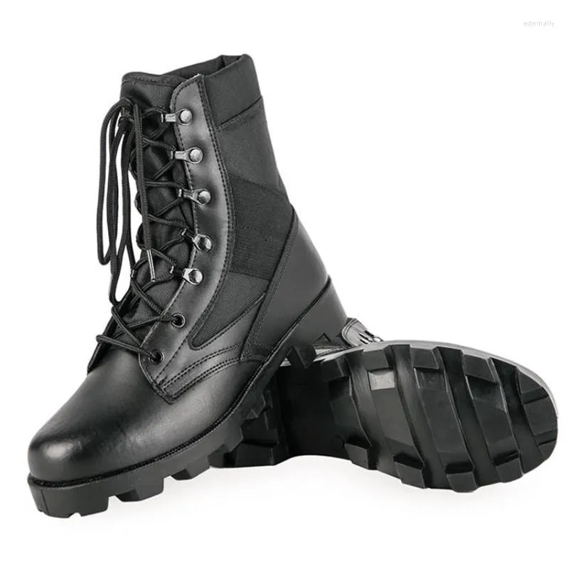 Stiefel Outdoor Herren Militär Wüste Taktische Armee Herbst Atmungsaktive Schuhe Kampf Mitte Der Wade Botas Tacticos Zapatos