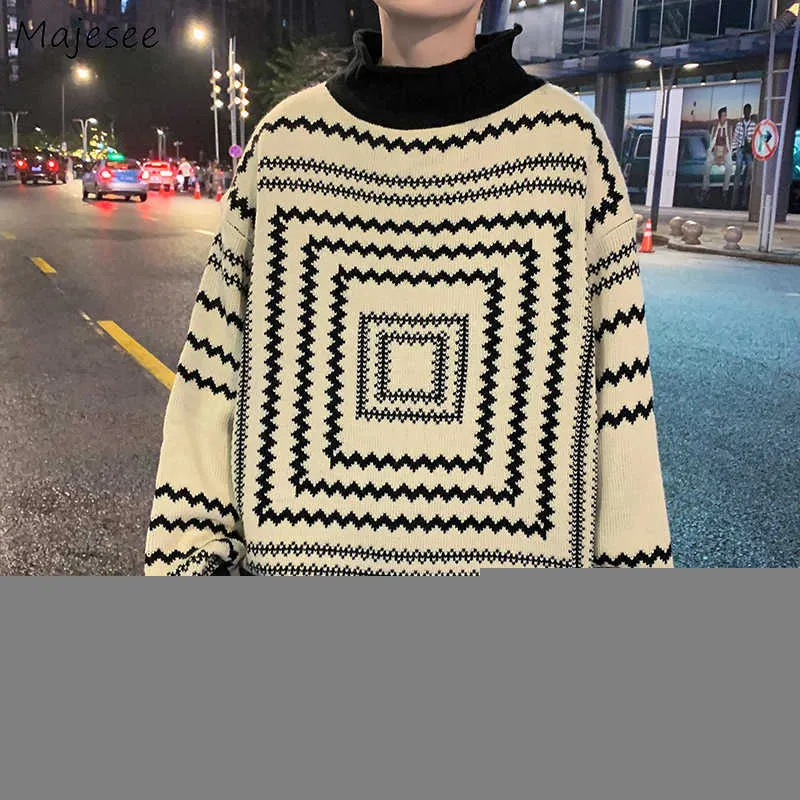 Suéteres masculinos MOMENTOS MOGO PALLOVERS DE NOCKS Design Harajuku High Street Sweeter Longo Longo Sweater S-3xl BF malha de rua vintage Jumper listrado G221010