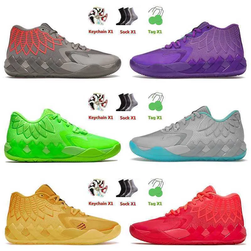 Authentiek 2022 Aankomst basketbalschoenen Lamelo Ball Black Blast Rick en Morty Queen City Be You Buzz Not From Here Mens Women Sports