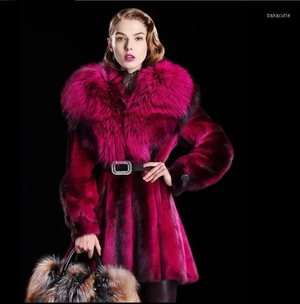 Manteau Long en vraie fourrure pour femmes, veste naturelle à pleine peau recommandée, vêtements d'extérieur authentiques