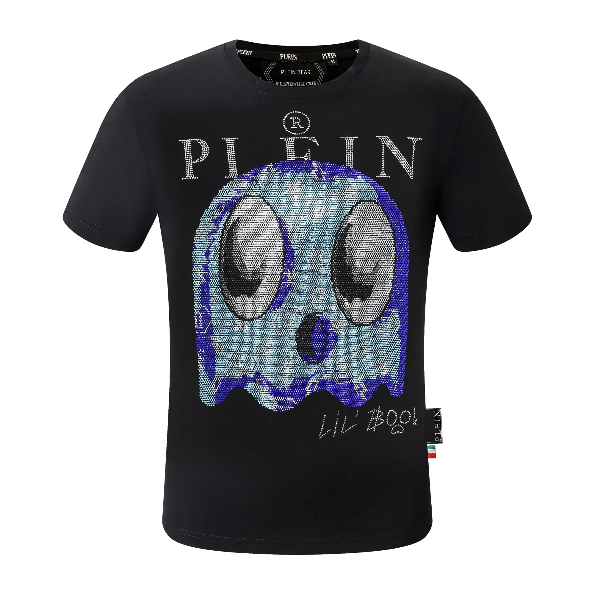 PLEIN BEAR T SHIRT męskie markowe koszulki odzież Rhinestone PP czaszka męska koszulka z okrągłym dekoltem SS kamienie klasyczny hiphopowy sweter Tshirt koszulki PB 160647