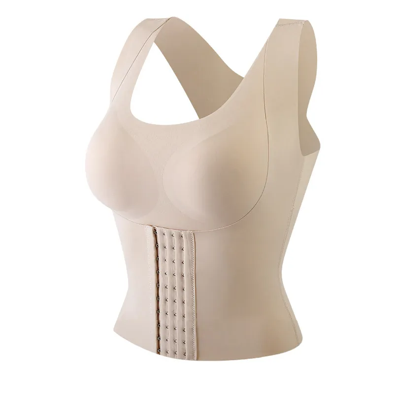 Underwear Body Suit Back Support 3-Level Adjustable Front Hook Closure Post  Surgical With Straps Lifts Aligns The Bust Improves Posture 