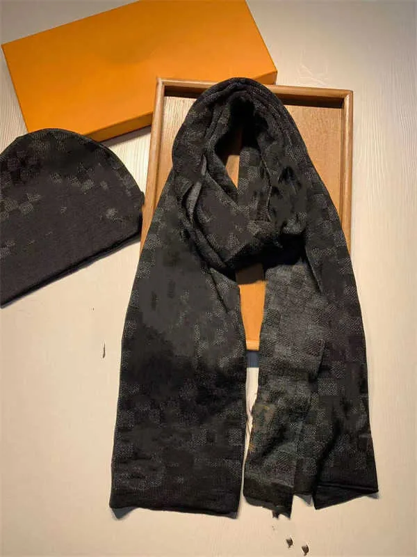 100 Scarf kapelusz dwuczęściowy zestawy kobiet Zestawy szalików Zimowe projektanci kapelusz garrander garnit