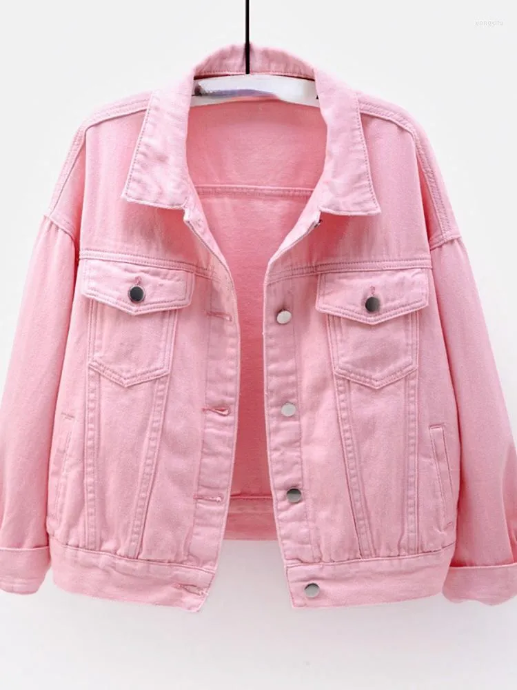 Women's Jackets Coats Woman Winter 2022 Clothes Varsity Denim Jacket Women Bomber Fashion Tops Short Loose Long Sleeves