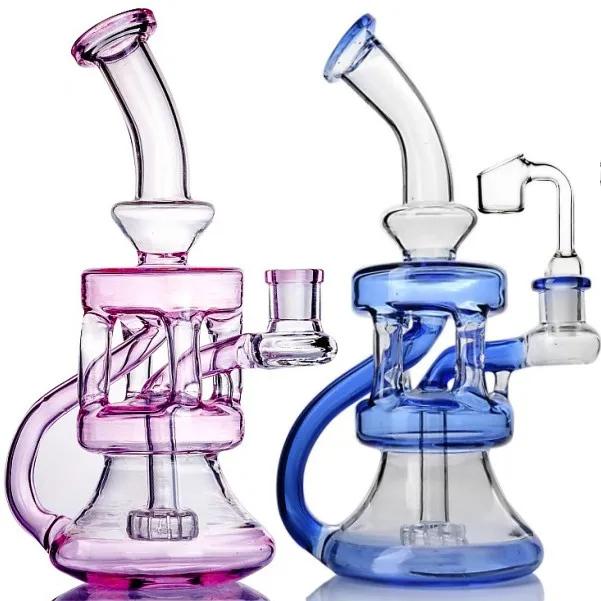 Incórdia grossa barata de 14 mm Mini -vidro Bongo Bong Bongs Dab Pipes Recycler Oil Plays Galé