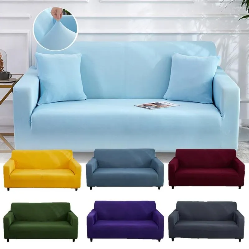 Housses de chaise bleu canapé pour salon élastique fauteuil canapé couverture 1 2 3 places coin L forme meubles protecteur maison