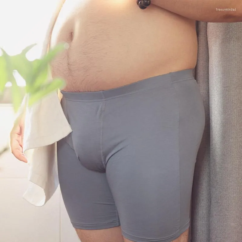 Underpants Men's Long Box Briefs U-shaped Boxer Chubby Bear Large Size Plus Shorts Underwear Anti Wear Leg