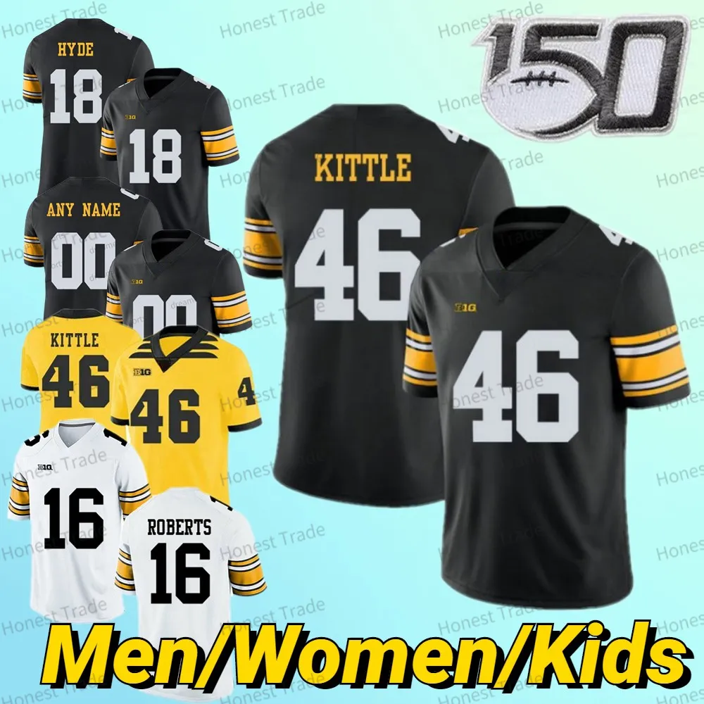 Save Big on Bulk Custom Iowa Hawkeye Football Jersey Custom Iowa Hawkeyes  College Football Jersey 46 George Kittle 14 Desmond King Caleb Shudak 15