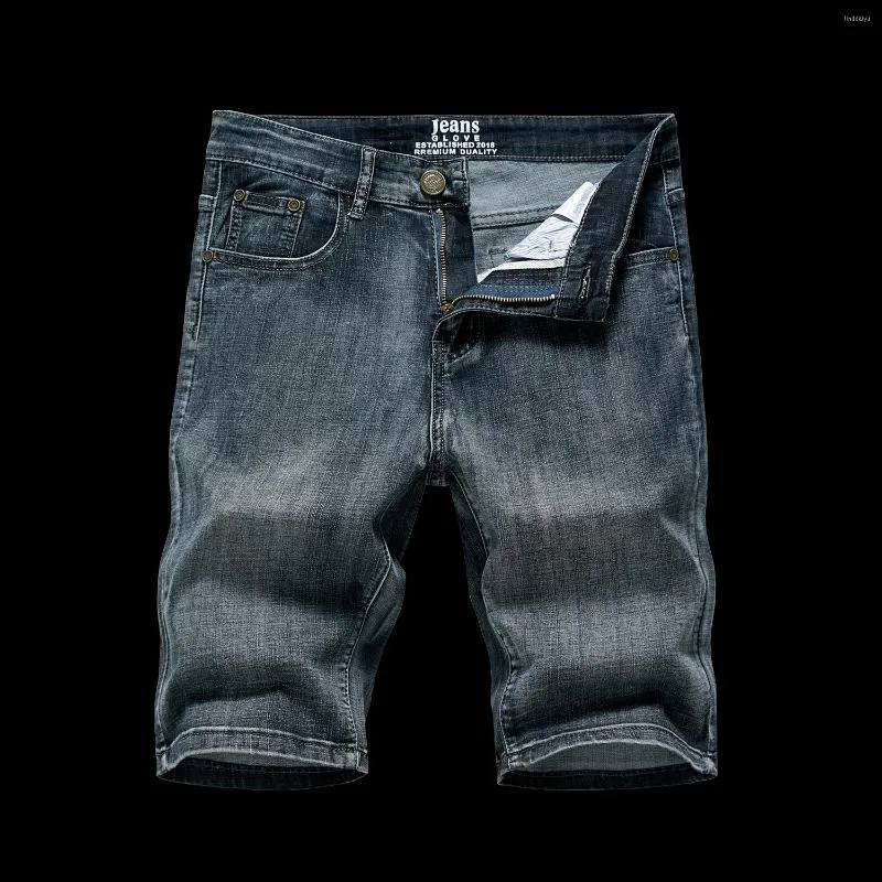 Jeans pour hommes 2022 été mince Bermudes Masculina affaires décontracté pantalons Cortos hommes Ropa haute qualité couleur unie grande taille Denim Shorts