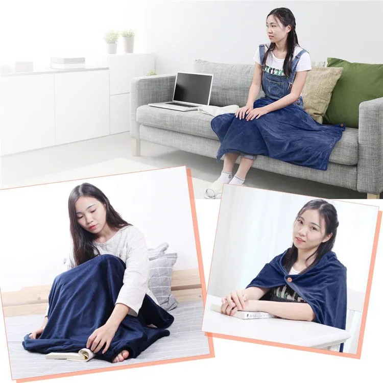USB electric blanket throw portable flannel soft warm 100cmx70cm Save electricity home outdoors camping office powered Rapid Warming Pads Electric Heating Pad