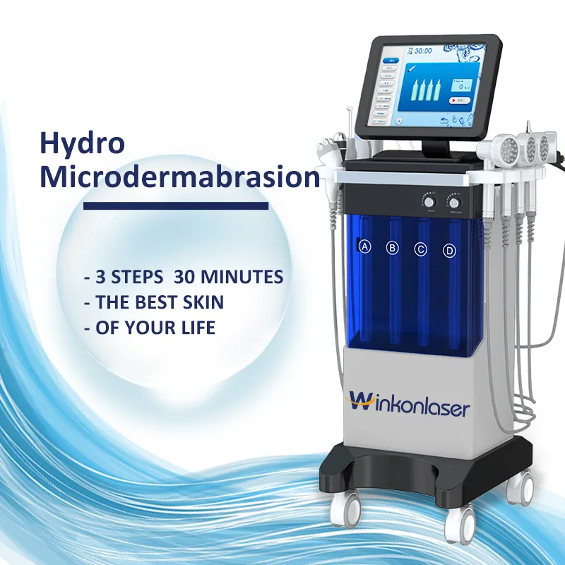 14 i 1 Microdermabrasion Jet Peel vatten Aqua Hydro Face Dermabrasion Diamond Hydro ansiktsmaskin