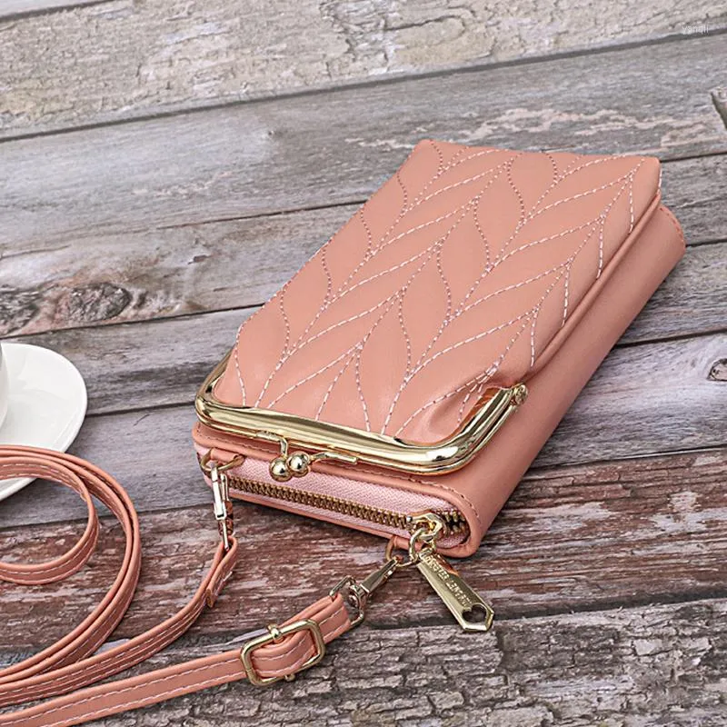 Evening Bags Fashion Phone Bag For Women PU Leather Shoulder Messenger Casual Mobile Handbag Card Holder Purse Shopping Wallet Coin