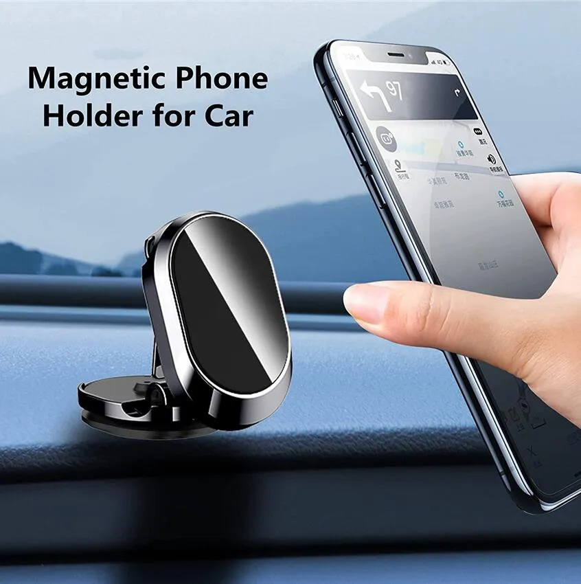 Magnetic Car Phone Holder Magnet Mount Mobile Cell Phone Stand GPS Support For iPhone 14 13 12 Xiaomi  Samsung S21 S20 360 degree