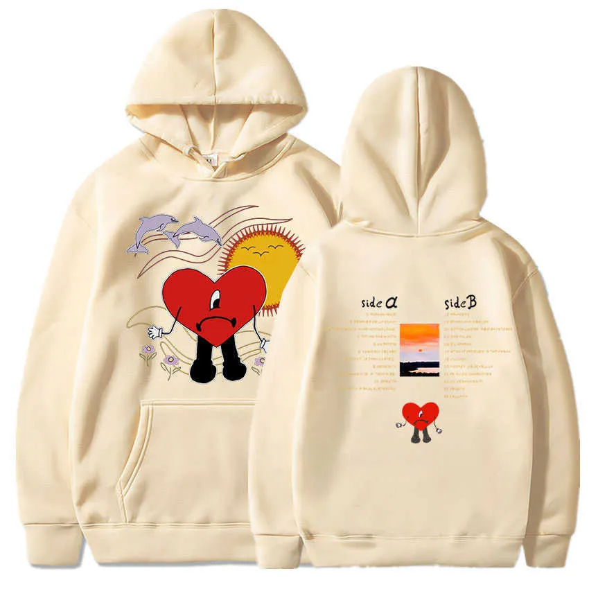 Men's Hoodies Sweatshirts 2022 USA Singer Bad Bunny Hoodies UN VERANO SIN TI Music Album Hoody Harajuku Hip Hop Streetwear Men's Hoodie Sweatshirt T221008