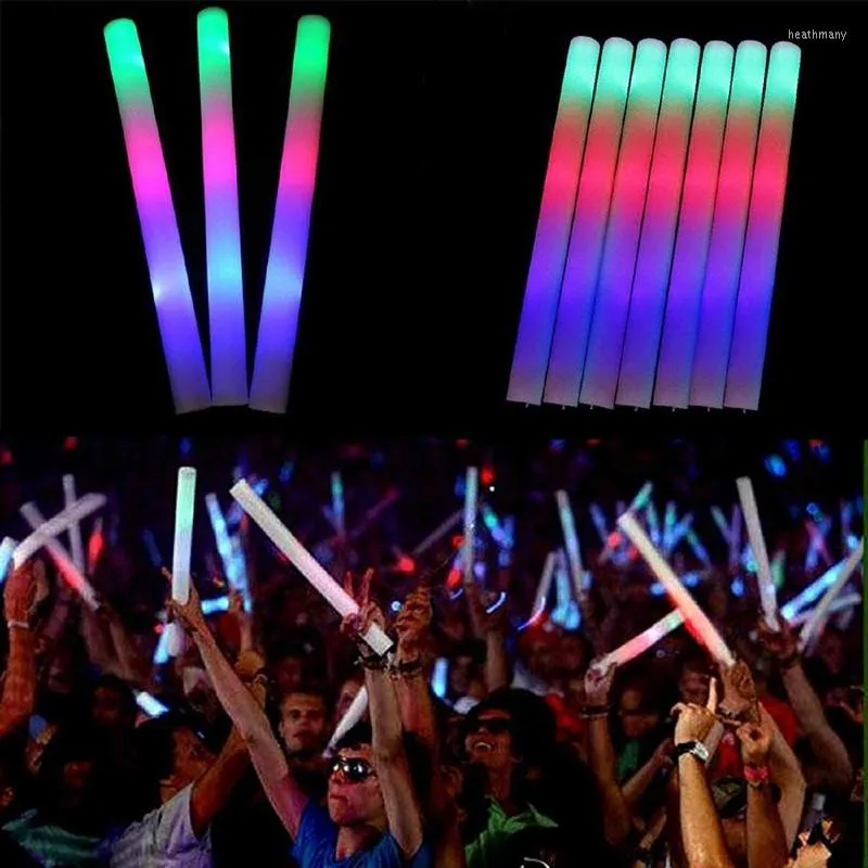 Nachtverlichting 30 stks schuim stick led Party Light Sticks Birthday Wedding Festival Sportevenementen Concerten Halloween kerstfeestjes