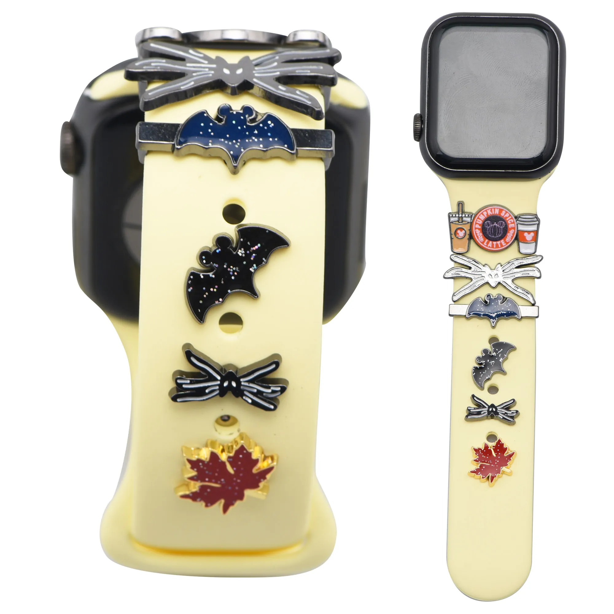Charms decorativos para Apple Watch Band Bacelet Metal Lege Decore Unhas para Iwatch Sport Strap Ornament Acessórios