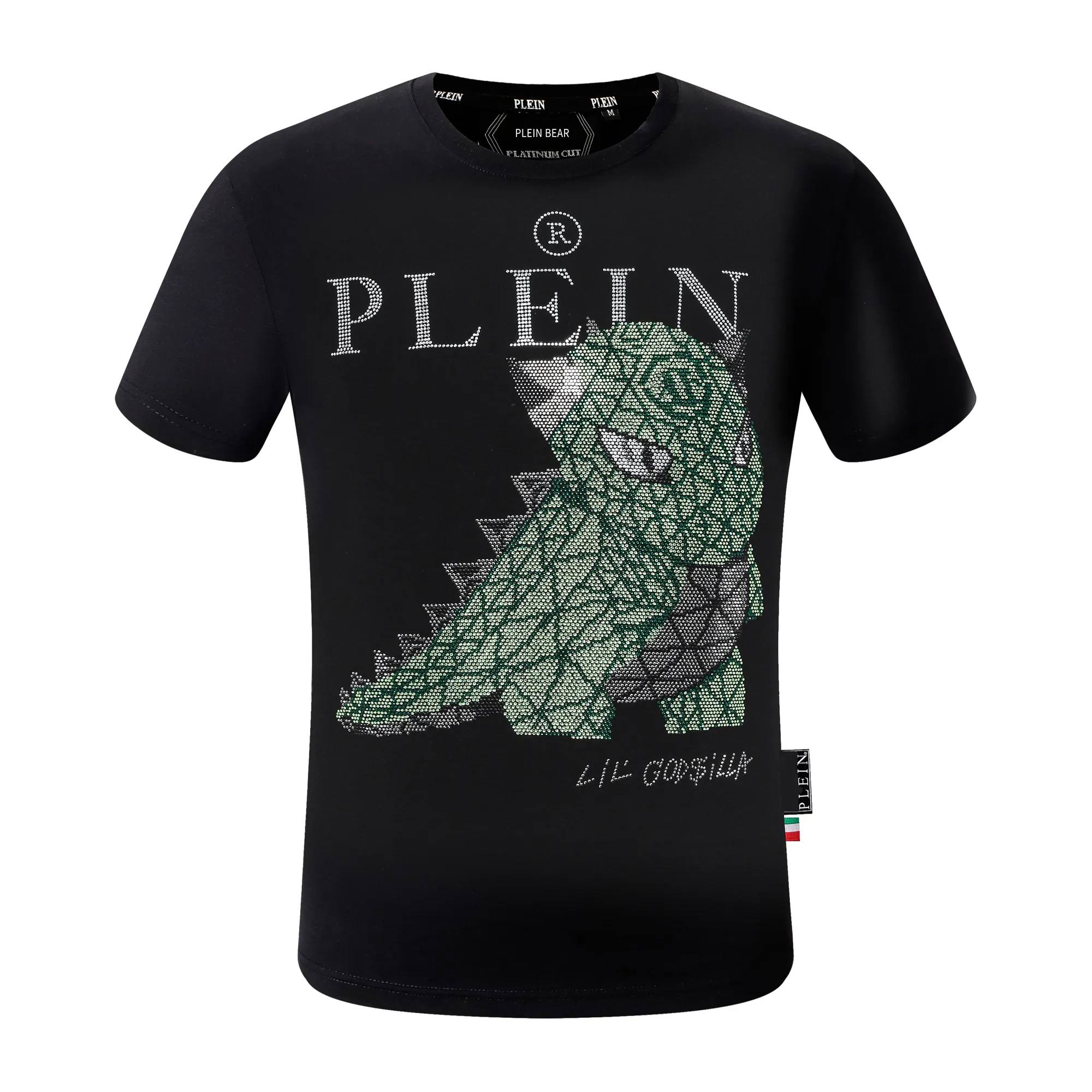 Plein Bear TシャツメンズデザイナーTシャツブランド衣料ラインストーンPPスカルメンTシャツラウンドネックSSストーンクラシックヒップホップストリートウェアトップティーPB 160650