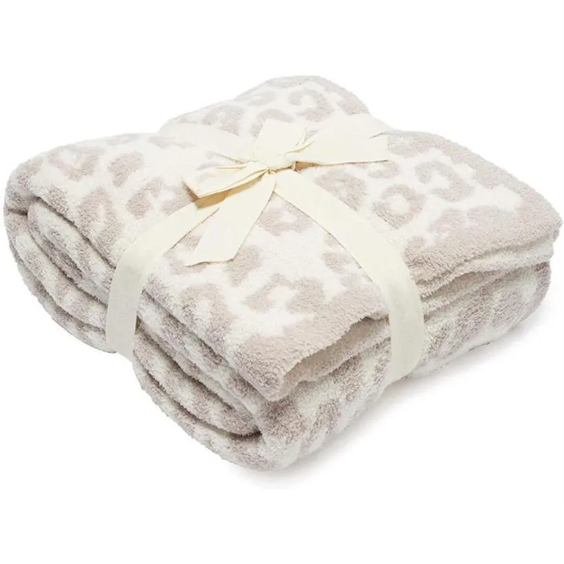 Cobertores cobertores meio lã ovelha cobertor de malha de leopardo manchas 236h entrega 2022 têxteis de jardim doméstico otqgy