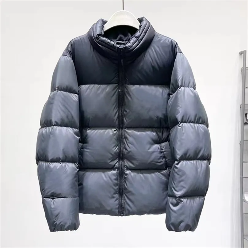 Heren Down Parkas Heren Short Down Jacket Patchwork Fleece Winddicht Herfst Winter Outdoor Warm Zipper Pocket Stand Kraag Doude Homme MA578 221010