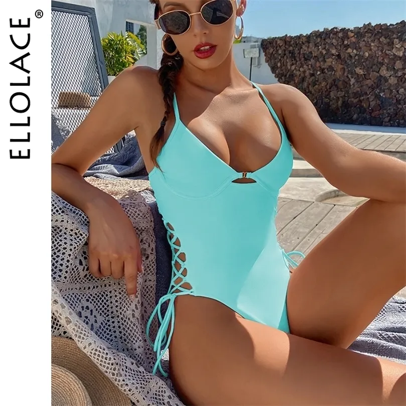 Set Sexy Elace Swimwear Women Veneral Bodysuit de traje de bikini sin espalda traje de baño monokini Monokini Beachwear 221010