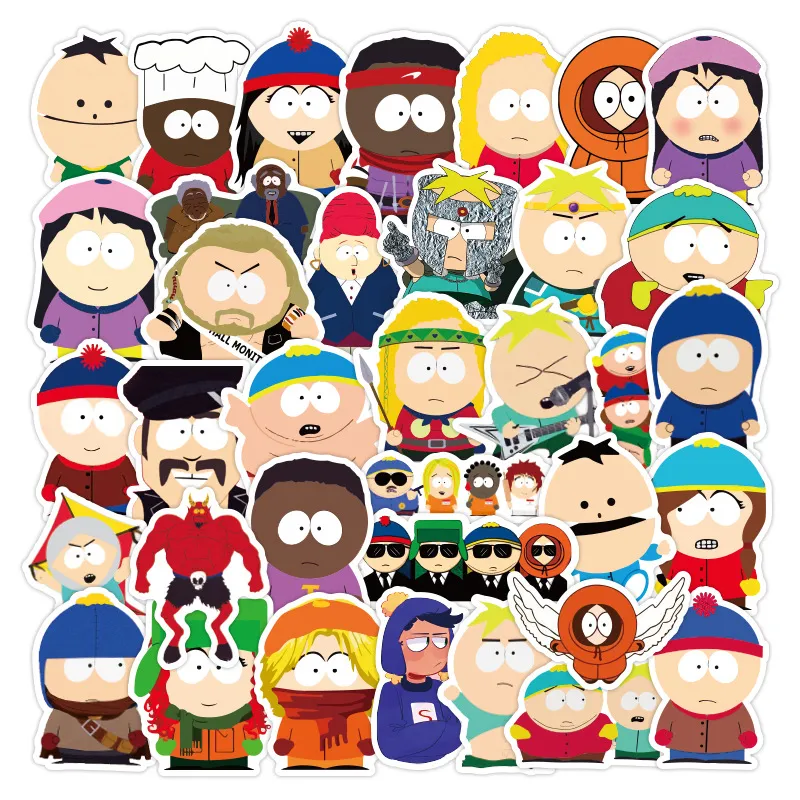 50PCS South Park Cartone Animato Bagagli Sticker Graffiti Custodia da viaggio impermeabile Laptop