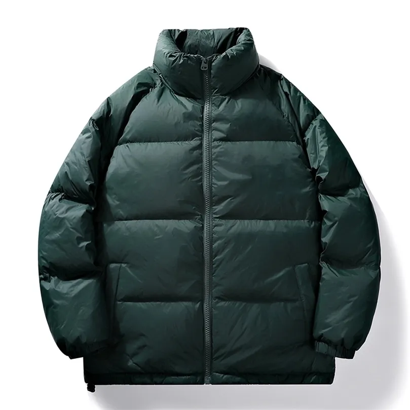 Мужские вниз в стиле Parkas Mens осень и зимняя хлопковая куртка корейская молодежная мода -мода Pure Color красивое универсальное густое теплое пальто 221010