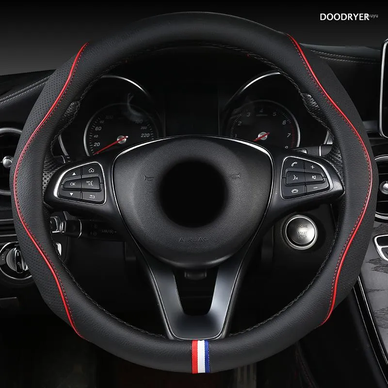 DOODRYER Leather Steering Wheel Covers Makro For Luxgen U7 U5 U6 M7 V7