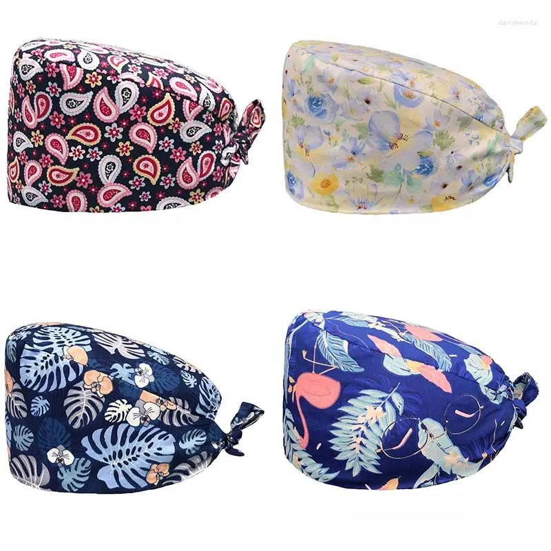 Bérets 2022 1PC Scrub Hat Nursing Cap Élastique Beauté Chapeaux Salon Baotou Pet Scrubs