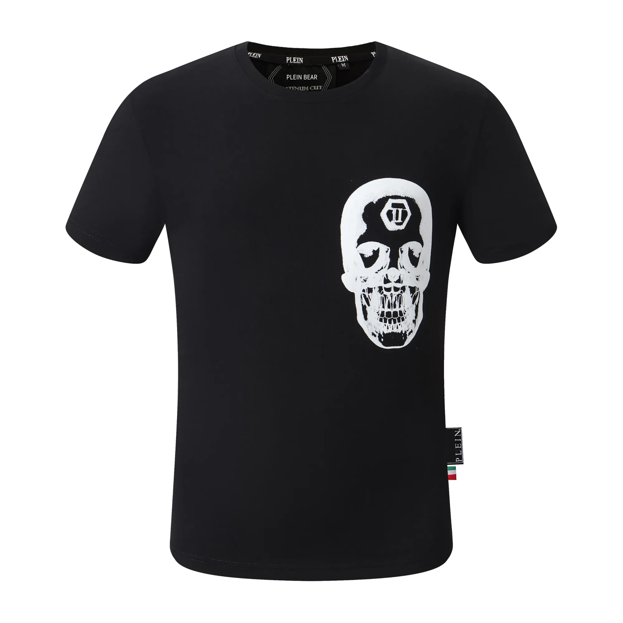 Plein Bear Trube Mens Designer Tshirts Brand одежда для одежды кафар-салон Skull Men Funt Fortry Round Shes Stones Classical Hip Hop Streetwear футболка Top Tees PB 160673