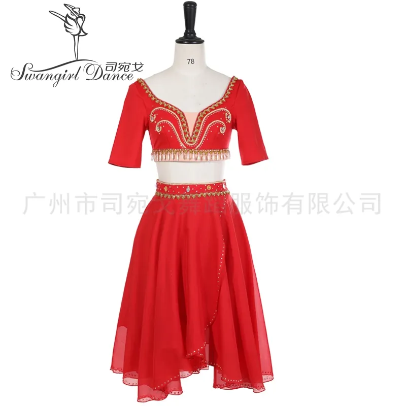 Red Le Corsaire Professional Stage Ballet Costumes Women Yagp konkurs Ballerina Dress BT2073