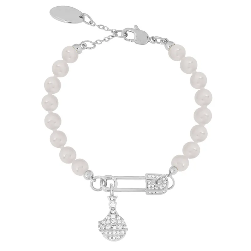 Charm Bracelets Vivi ronda diamante versión pin perla pulsera oro y plata feminidad diseñador amor lujo brazaletes cjeweler bijoux para mujer