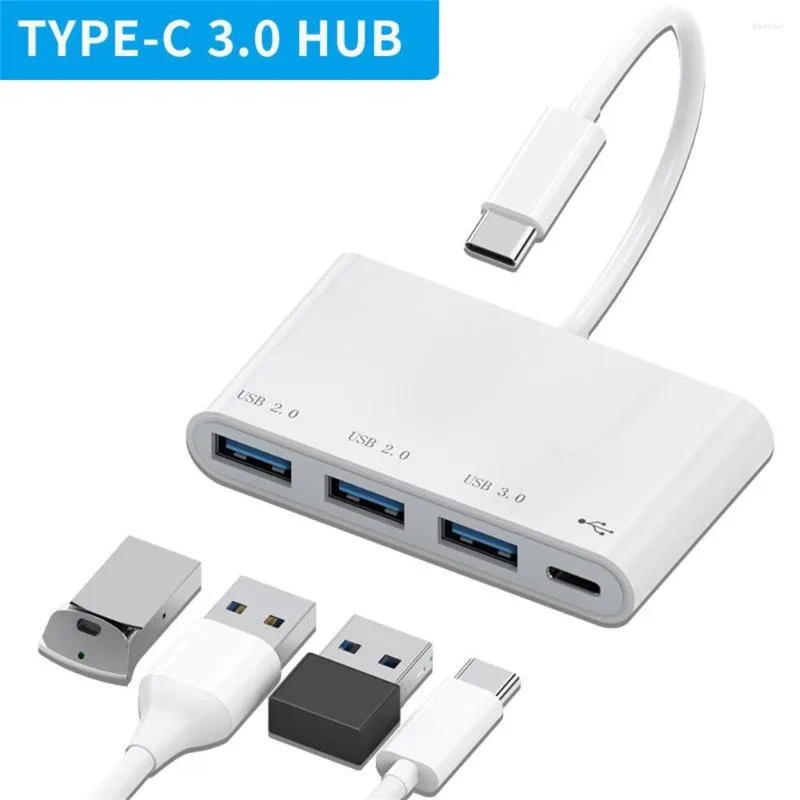 USB 3.0 Hub tipo C 4 Porta Multi Splitter Adaptador Docking Station Acessórios de computador para gamepad de teclado