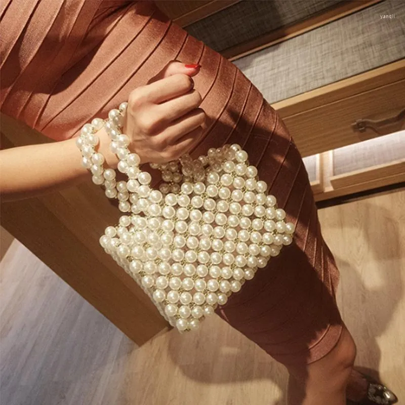 Sacs de soirée Perles de luxe Sac à bandoulière Perles Vintage Box Totes Femmes Petite Dame Sac à main en gros Party