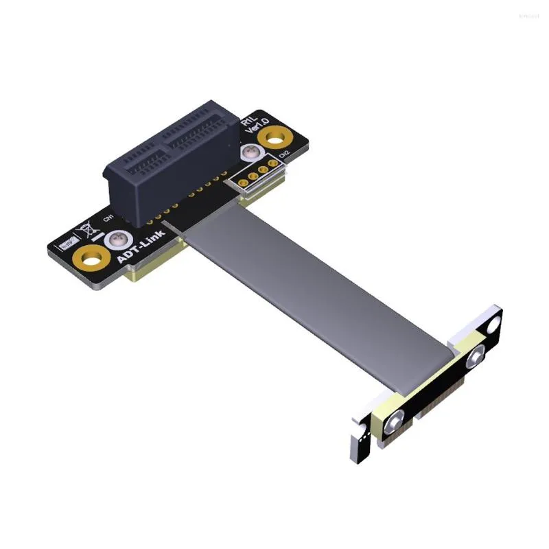 Computerkabels PCIe 3.0 X1 naar uitbreidingskabel R11SL-TL Dual 90 Degree Right Angle 8G/BPS PCI Express 1x Riser Card Ribbon Extender