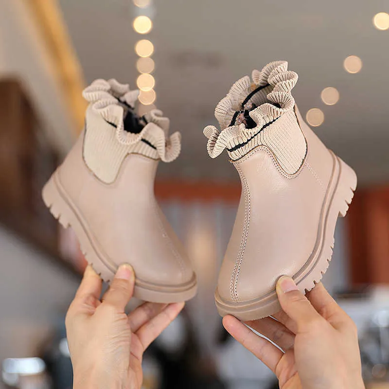 Girls winter top school boots
