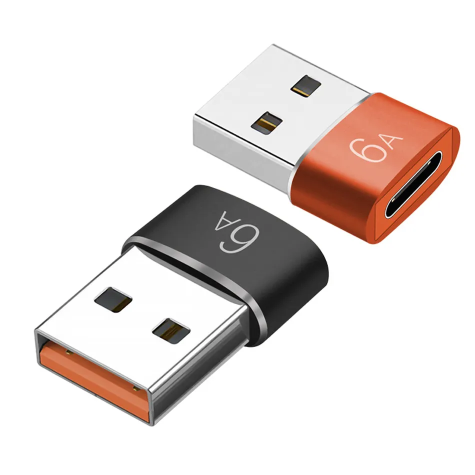 Adaptador USB C USB3.0 para Tipo C 6A Conversor OTG de transfer￪ncia de dados de carregamento r￡pido para laptop Samsung S20