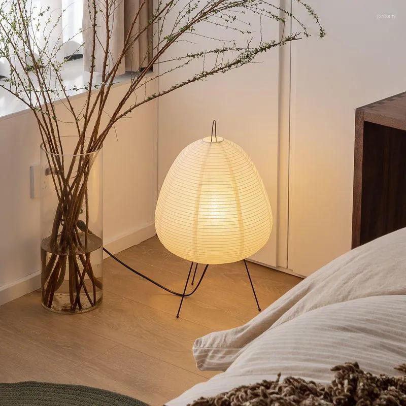 Lâmpadas de chão Lâmpada de papel de arroz japonês escurecimento NOGUCHI TABELA Lanterna Lanterna Desk de mesa de cabeceira moderna para a sala de estar