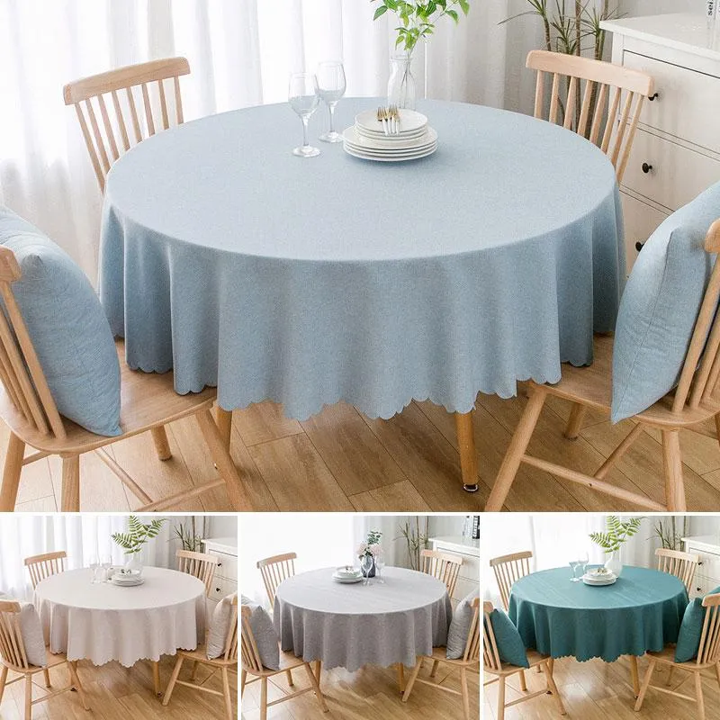 Tafel doek katoen linnen waterdichte oliedoek rond keuken tafelkleed picknick decoratieve borden verjaardag decoratie