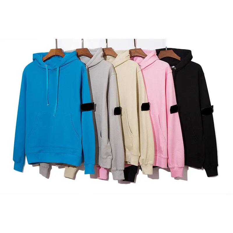 男性のためのパーカー女性スウェットシャツストーンフード付きセーターカップルの衣装はデザインで倒れます綿刺繍腕のバンド春秋のジャケット屋外コートプルオーバー