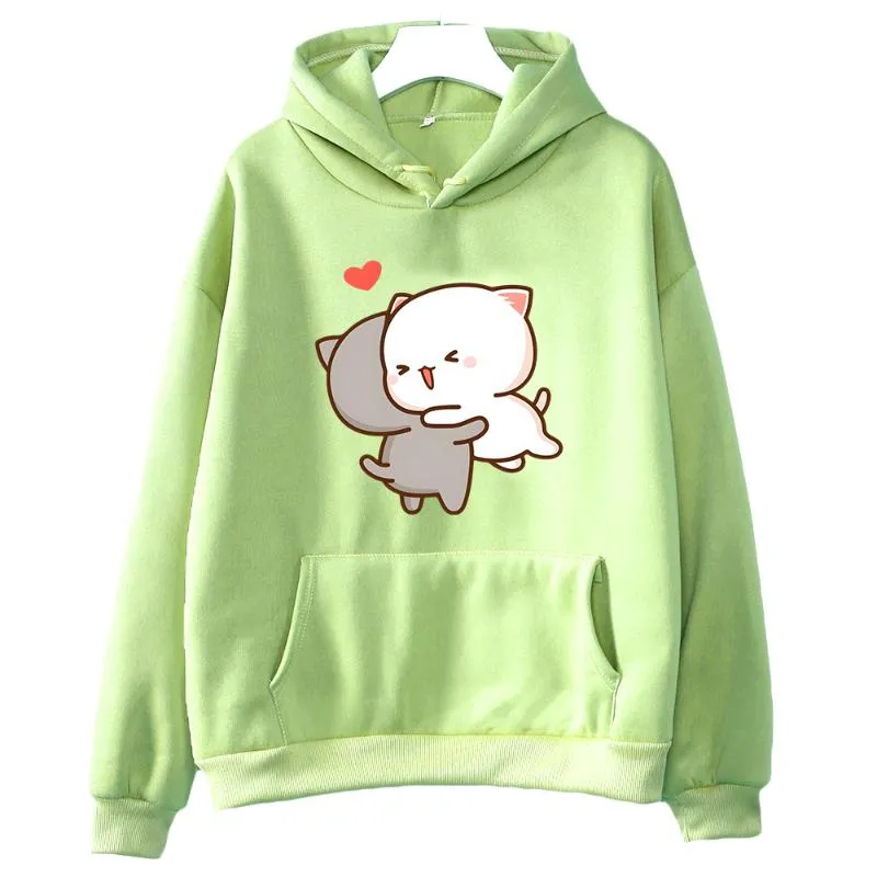 Peach And Goma Mochi Cat Love Print Hoodie Women Men Kawaii Cartoon 1 328 DHgate