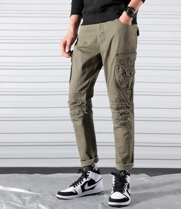 Men's Pants Men's Spring Cargo Casual Hip Hop Men Young Students Fashion LeggingsTrousers Mens Male Bottoms Plus Size