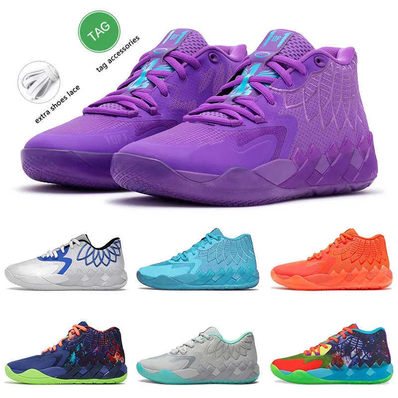 2022 mit Socken Lamelo Ball MB01 Herren-Basketballschuhe Große Größe 12 Galaxy Rock Ridge Red Blast Buzz City Weiß Blau Seien Sie Luxusdesigner